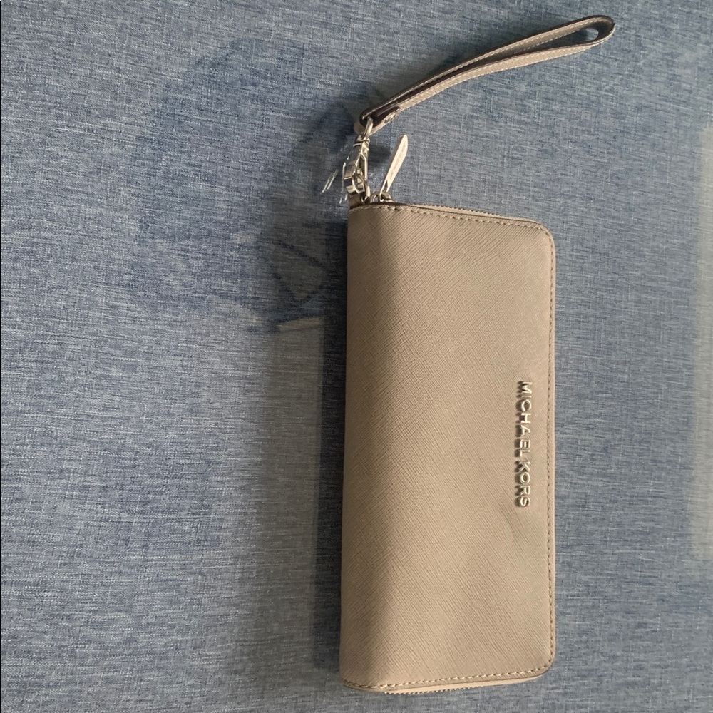 Michael Kors Taupe Wristlet